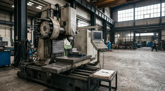 Equipement industriel endommage suite a une fausse manoeuvre dans un atelier de production