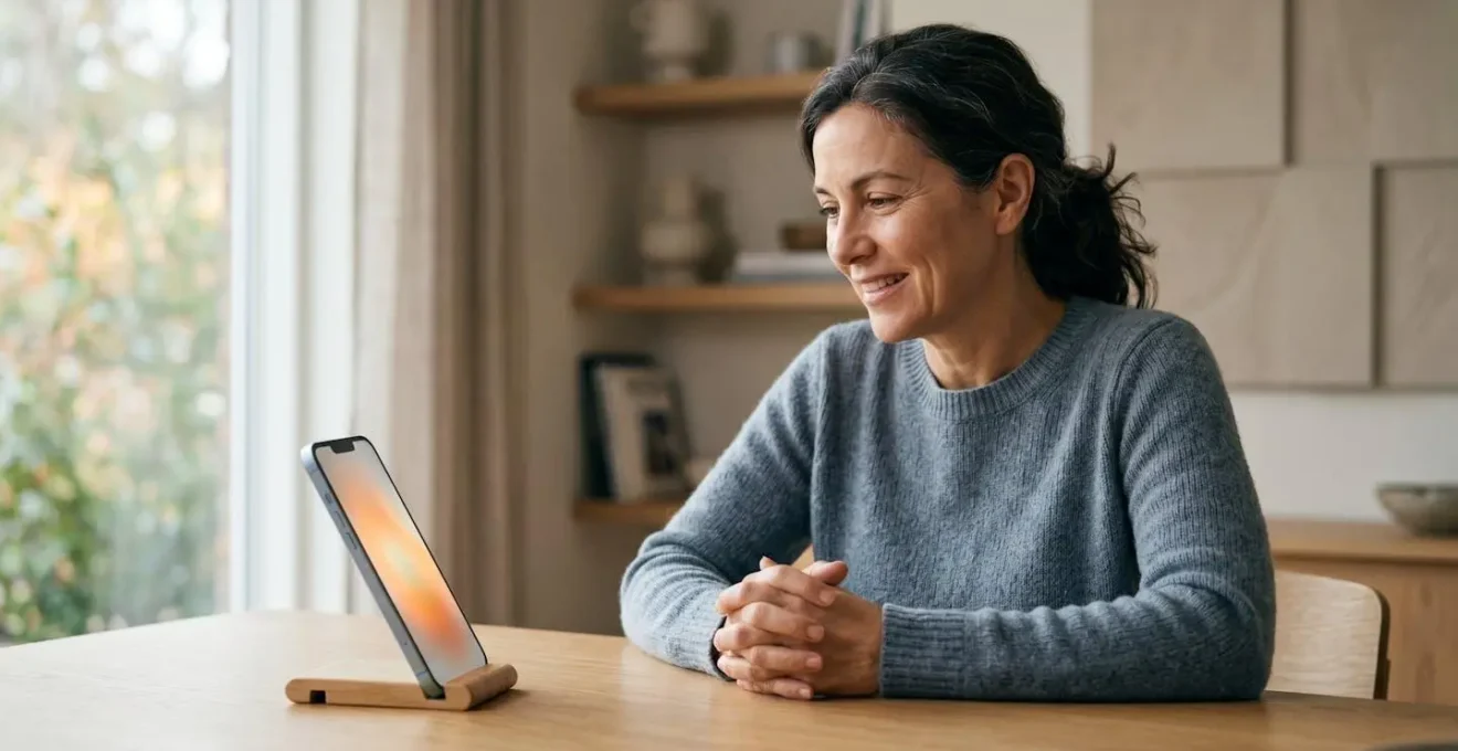 Professionnel de sante en consultation video avec employe, symbolisant l'integration de la teleconsultation dans les mutuelles d'entreprise pour reduire l'absenteisme