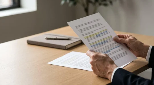 Professionnel face à un document de réclamation client illustrant la nécessité de prouver sa bonne foi